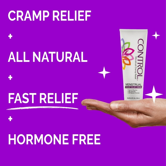CONTROL Menstrual Cramp Relief Cream, Topical Pain Relief for Period Cramps 3oz - Picture 3 of 5